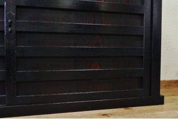アンティーク家具　味のある横桟時代箪笥サイドボード(水屋箪笥)