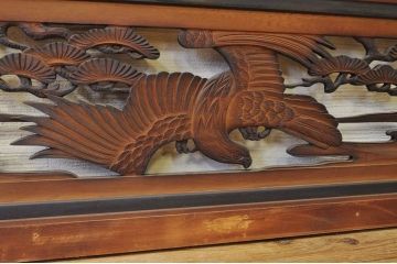 古い彫刻家欄間2枚セット1