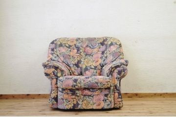 中古ヨーロッパ製ゴブラン織り高級シングルソファ2