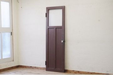 ペンキの剥げたガラスドアノブモールガラス扉8