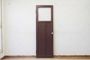 ペンキの剥げたガラスドアノブモールガラス扉8