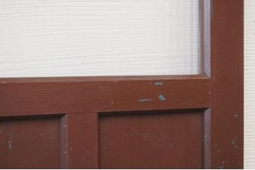ペンキの剥げたガラスドアノブモールガラス扉8