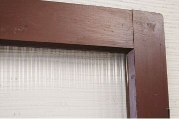 ペンキの剥げたガラスドアノブモールガラス扉8