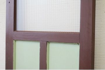 ペンキの剥げたガラスドアノブモールガラス扉8
