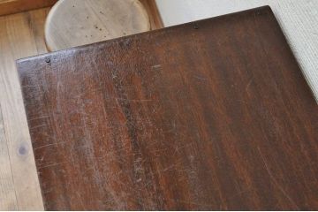 レトロ家具　レトロなデザインのモールガラスレコードケース(書類棚)