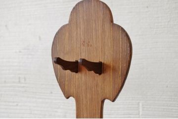 アンティーク雑貨　アンティーク 古い木の引き出し付き三味線立て