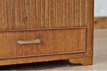 アンティーク雑貨　アンティーク 古い木の引き出し付き三味線立て