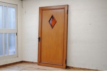 ★特大菱形色ガラスアンティークドア(扉)