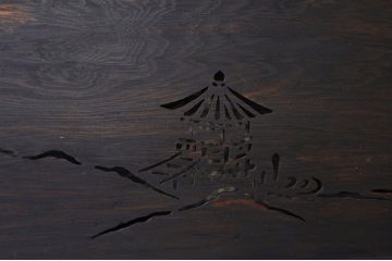 古民具　旧家の透かし彫り欄間2枚セット