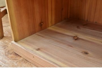 アンティーク家具　古い木味のアンティーク飾り棚(収納棚、飾り棚)1