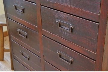 アンティーク家具　古民具　骨董　明治時代味のある九杯引き出し時代箪笥