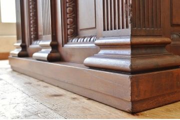 アンティーク家具　産地不明　作りの良いアンティークリーディングデスク(カウンターテーブル)