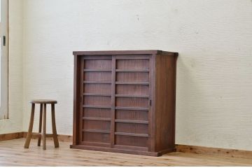 アンティーク家具　古民具　古い木の下駄箱(収納棚)