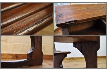 アンティーク家具　イギリスアンティーク!!とても古い2人掛けスクールデスク