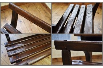 アンティーク家具　イギリスアンティーク!!とても古い2人掛けスクールデスク