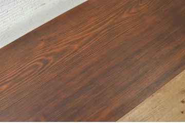 アンティーク家具　☆古い一枚板の鉄脚テーブル1　(机、作業台)