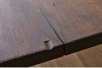 アンティーク家具　★天板一枚板鉄脚アンティークローテーブル4(机)