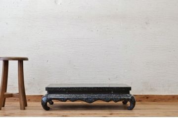アンティーク家具　特大!木製螺鈿花台(漆器)