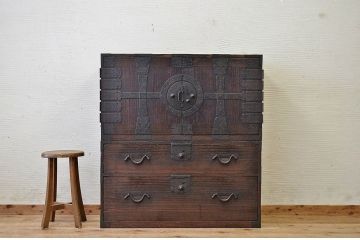 アンティーク家具　☆古民具　骨董　江戸期観音開き時代箪笥