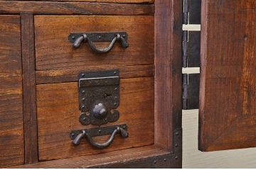 アンティーク家具　☆古民具　骨董　江戸期観音開き時代箪笥