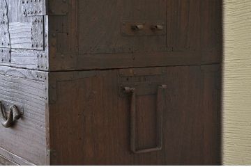 アンティーク家具　☆古民具　骨董　江戸期観音開き時代箪笥