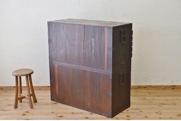 アンティーク家具　☆古民具　骨董　江戸期観音開き時代箪笥
