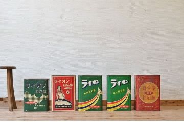 アンティーク雑貨　レトロな粉石けん一斗缶5個セット