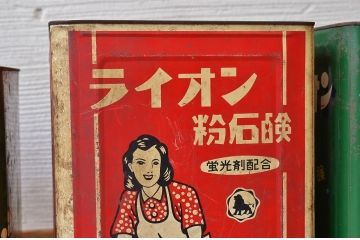 アンティーク雑貨　レトロな粉石けん一斗缶5個セット