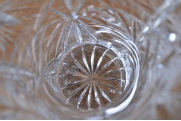 アンティーク雑貨　ボヘミヤクリスタル花瓶未使用(フラワーベース)