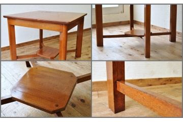 レトロ家具　古いナラ材のレトロなテーブル