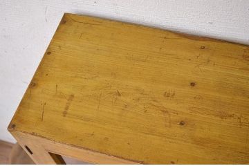 レトロ家具　レトロなデザインの変り型アンティーク本箱