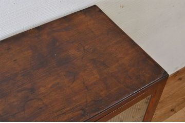 アンティーク家具　珍品!モールガラスアンティークシャツケース(収納棚、引き出し)