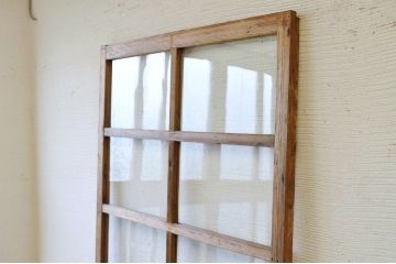 ★珍品!古い木味の小窓付き引き戸1枚2