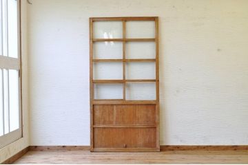 ★珍品!古い木味の小窓付き引き戸1枚2