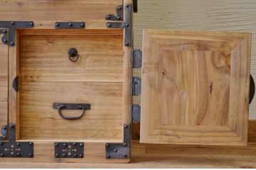 ☆古民具　骨董　極上美品!美しい二段重ね時代箪笥