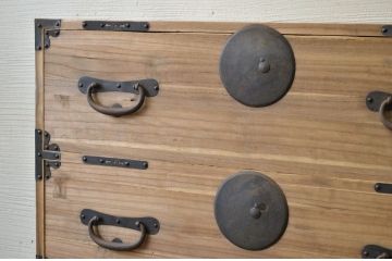 ☆古民具　骨董　極上美品!美しい二段重ね時代箪笥