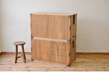 ☆古民具　骨董　極上美品!美しい二段重ね時代箪笥