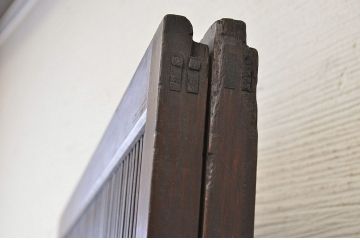 ★極上!作りの良いダイヤガラス格子戸2枚セット