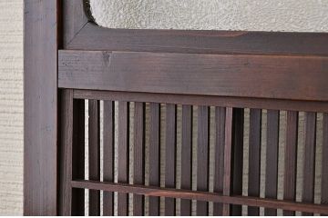 ★極上!作りの良いダイヤガラス格子戸2枚セット