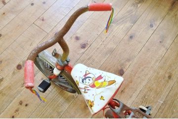 アンティーク雑貨　デッドストック品　古い子供自転車(三輪車)3