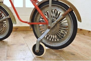 アンティーク雑貨　デッドストック品　古い子供自転車(三輪車)3