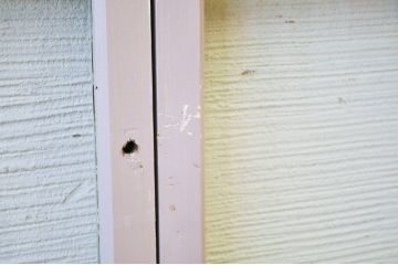 古い学校のペイント引き戸2枚セット4(窓)