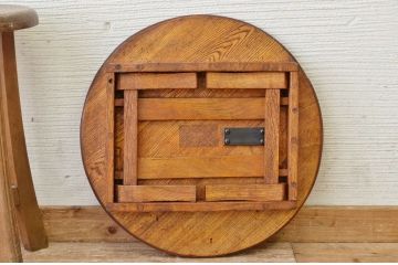 アンティーク家具　極小!丸型アンティークちゃぶ台