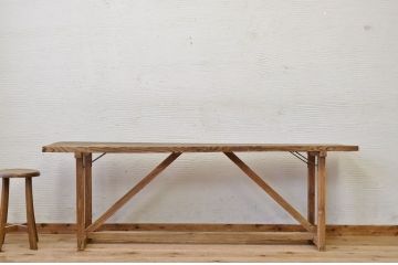 アンティーク家具　★古い木味のアンティーク作業台(テーブル)2