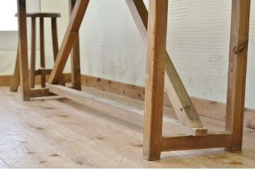 アンティーク家具　★古い木味のアンティーク作業台(テーブル)2