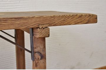 アンティーク家具　★古い木味のアンティーク作業台(テーブル)2