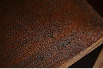 アンティーク家具　古い学校の重厚な下駄箱2　(飾り棚、マス目棚)