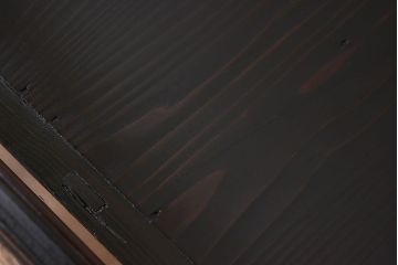 アンティーク家具　六尺　古民具・骨董　横桟ガラス引き戸の水屋箪笥ローボード(食器棚、収納棚、テレビ台、キャビネット)