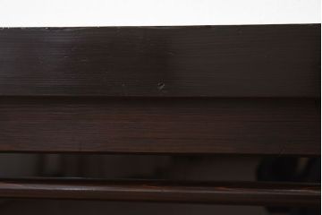 アンティーク家具　六尺　古民具・骨董　横桟ガラス引き戸の水屋箪笥ローボード(食器棚、収納棚、テレビ台、キャビネット)