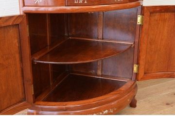中古　装飾の美しい唐木製の高級コーナーラック(飾り棚)